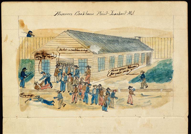 Sketchbook Point Lookout Prison, John Jacob Ommenhausser SelfTaught